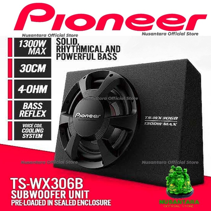 Subwoofer Attivo Pioneer TS-WX306B 3000W Max | 30 Cm Con Alloggiamento MDF Bass-reflex, 350W RMS, Membrana IMPP, Compatto Per Auto E Spazi Ridotti - 3