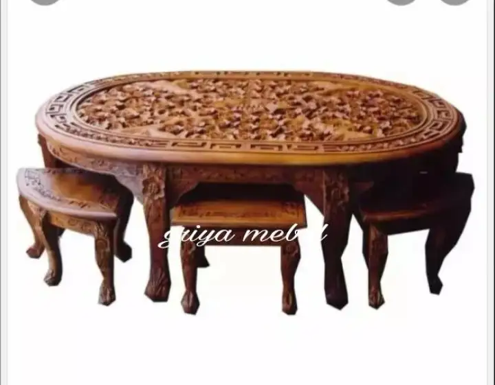 Meja Oshin Kayu Jati Furniture Jati Mebel Jepara Lazada Indonesia