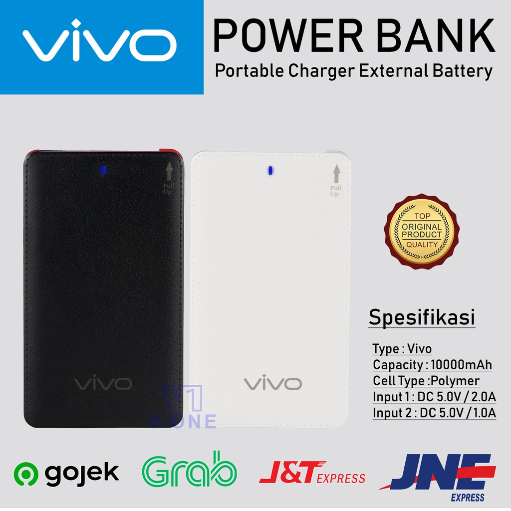 BISA COD PB POWER BANK SLIM POWERBANK VIVO KAPASITAS GEDE HARGA