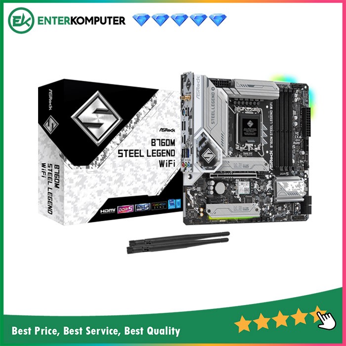 ASRock B760M Steel Legend WIFI (LGA1700 B760 DDR5 Type-C