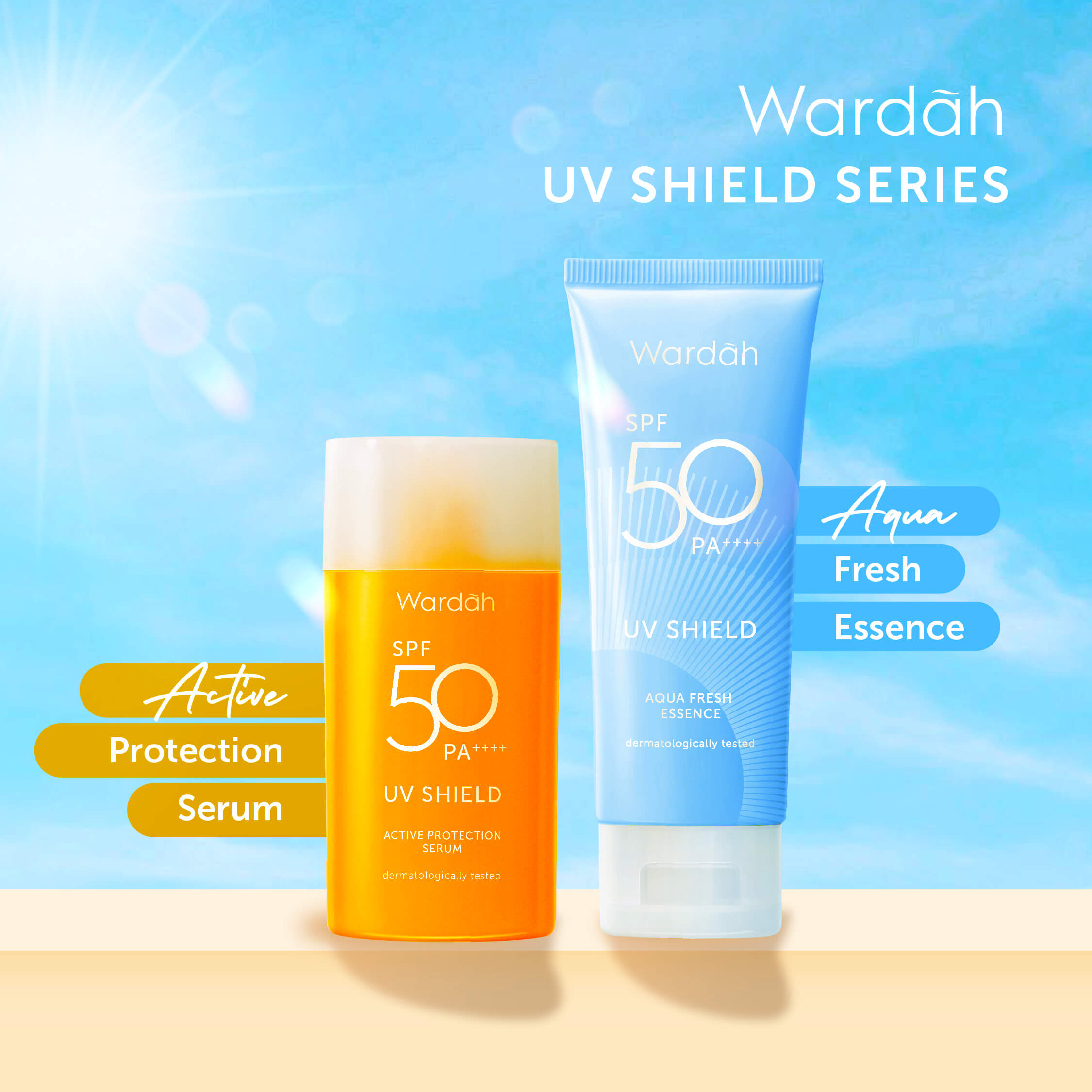 sunscreen glowing wardah