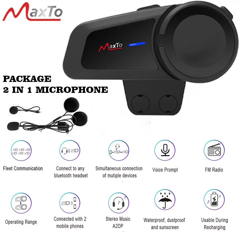 INTERCOM MAXTO M2 HYBRID BLUETOOTH HELM 