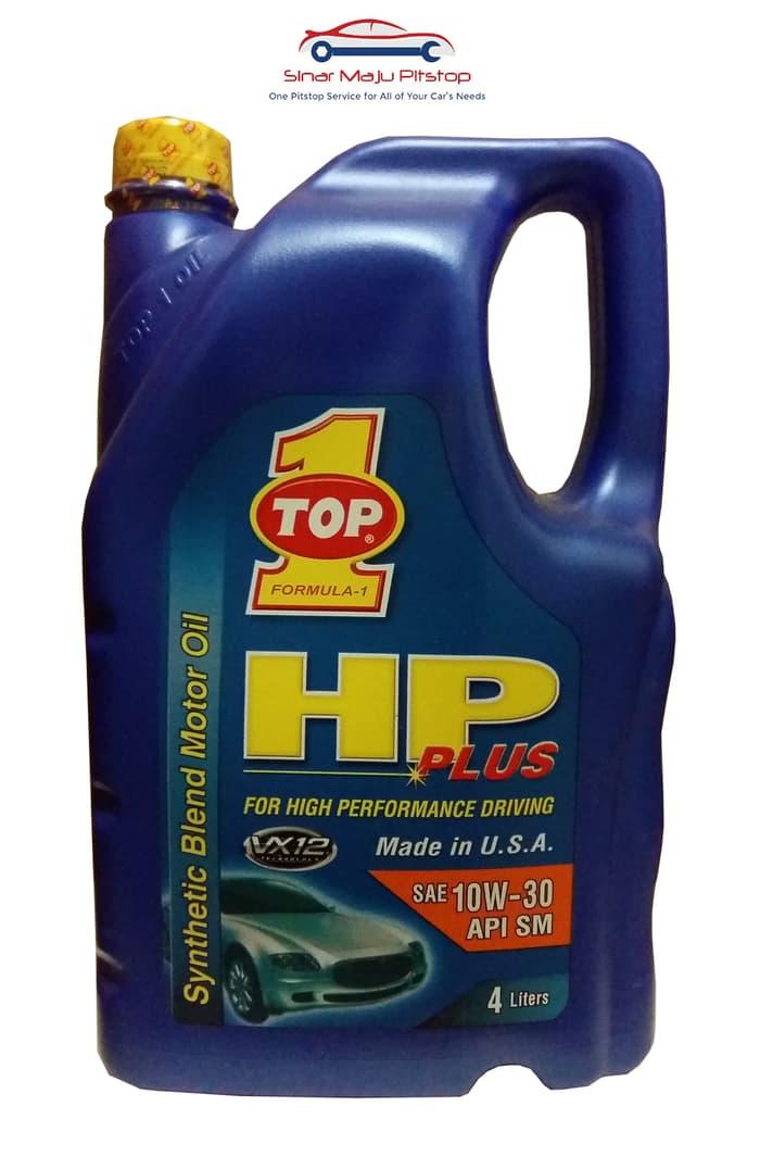 Top One HP Plus 10W-30 Synthetic Oli Mobil Bensin 4 Liter Made in USA