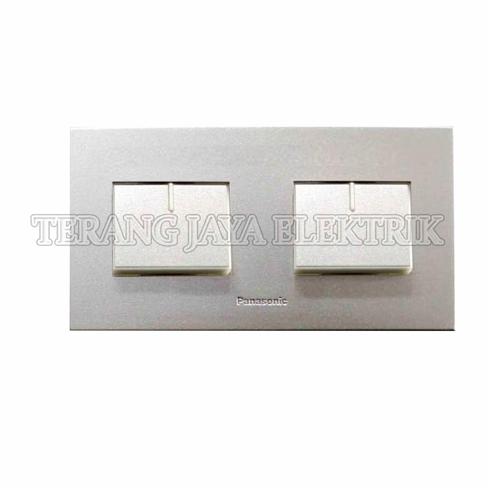Saklar 2 Engkel 2xWESJ5941 + WESJ78049 Silver Style e Panasonic