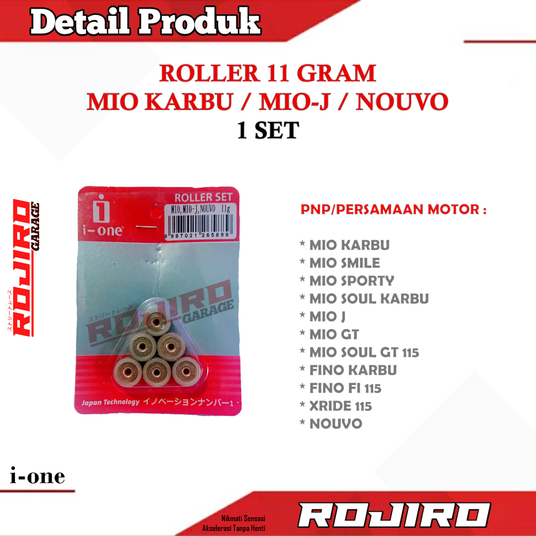 ROLLER ROLER 11 GRAM RACING MIO KARBU / NOUVO / MIO J / MIO SOUL / GT