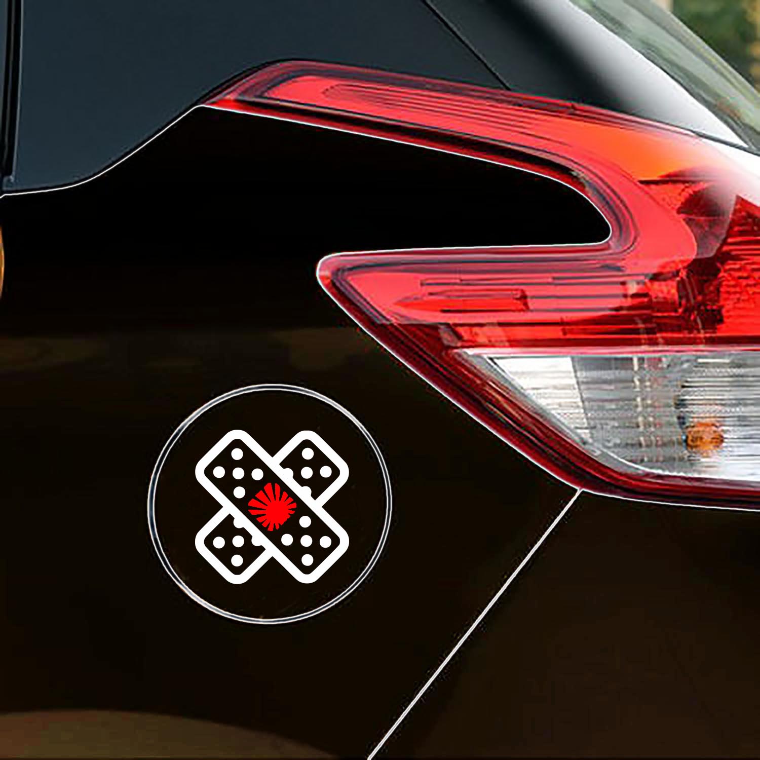 Sticker Mobil Cutting Vinyl Tutup Tangki Bensin JDM Aid Band Plester