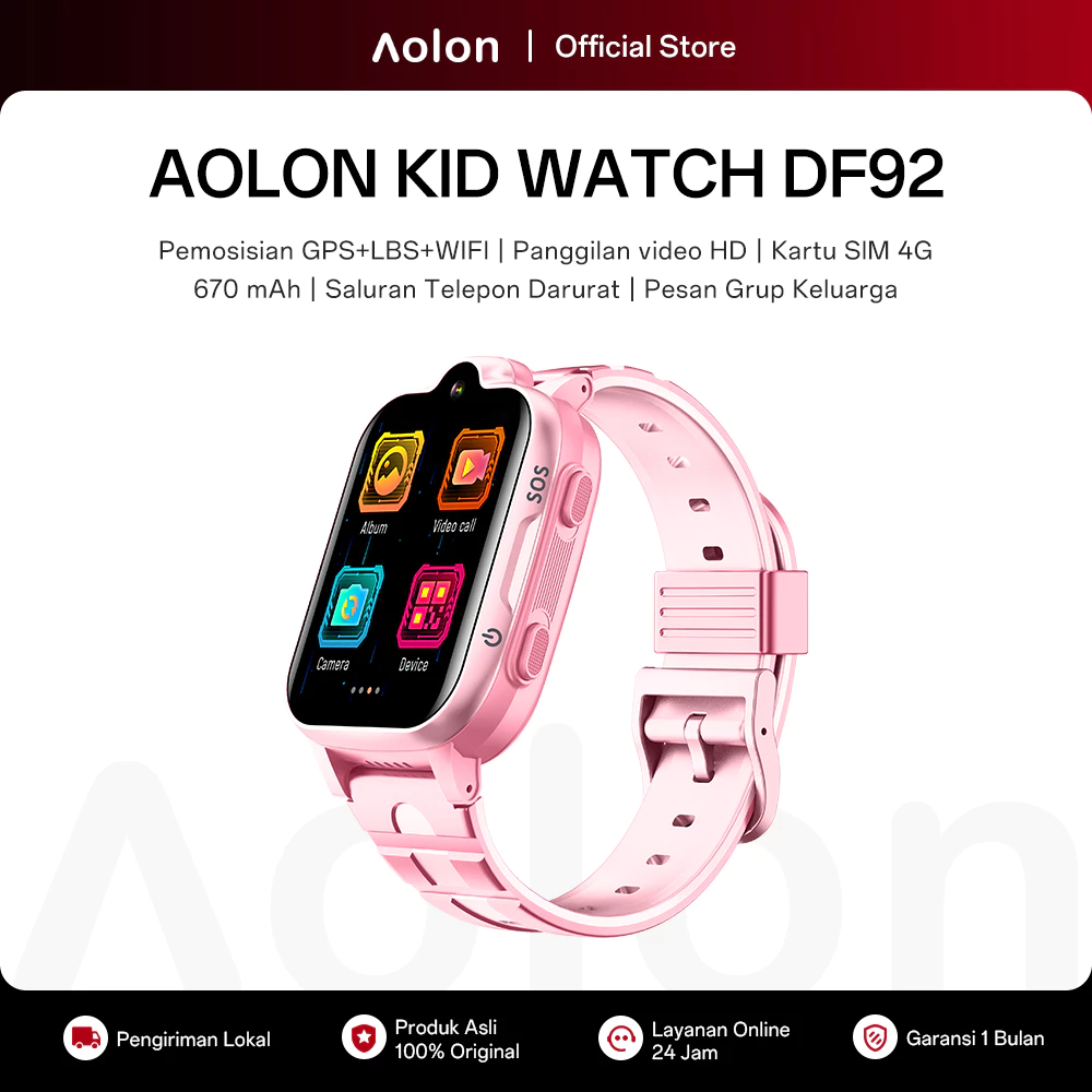 Aolon Smartwatch Kids Real-Time Chat 4G GPS+LBS+WIFI Video Calling