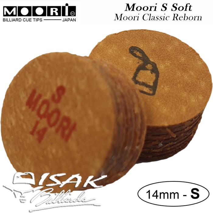Moori Japan Laminated Cue Tip 14 mm (S, M) Billiard Biliar Bilyar