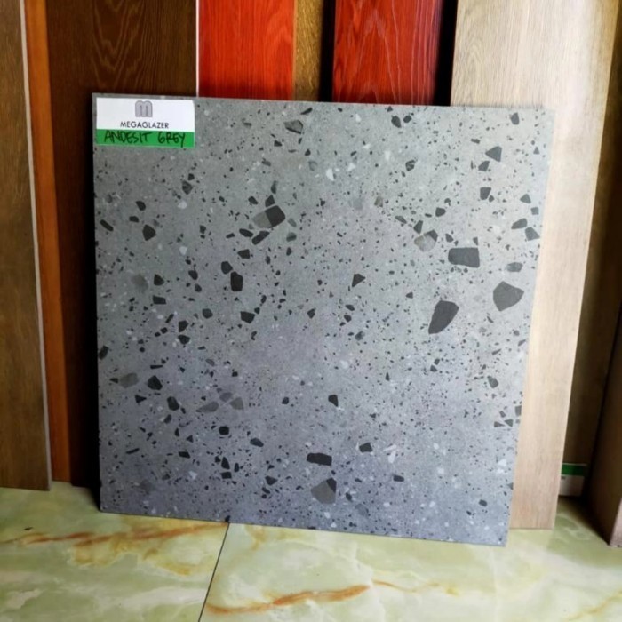 granit lantai 60x60 andesit grey by megaglazer textur dof kw 1 | Lazada ...