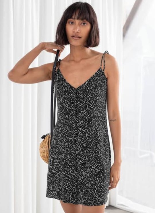 DRESS STRING BLACK POLKA L.A ATELIER 