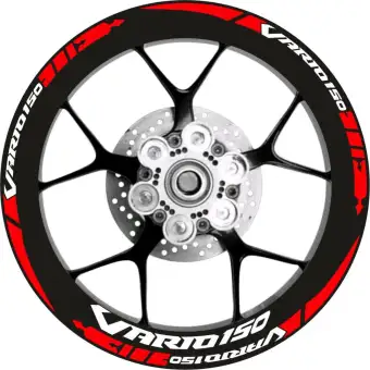 Ngemall Aksesoris Motor Stiker Cutting 10 Velg Vario 150 Merah