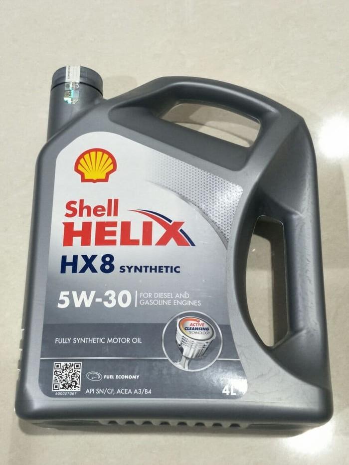 ORIGINAL!!! OLI SHELL HELIX HX8 SAE 5W30 GALON 4LITER SEGEL HOLOGRAM / AKSESORIS MOBIL DAN MOTOR / MOBIL / VARIASI MOBIL / BERKUALITAS / VARIASI MOTOR / OTO-A3099