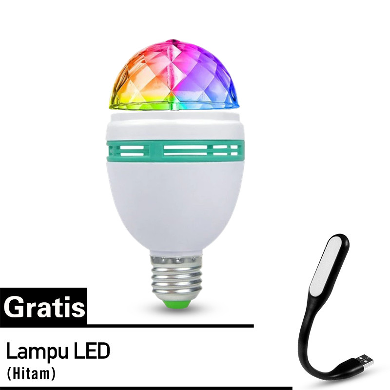 Lampu Disco Sensor Suara + Stand / Mitsuyama / Lampu Hias LED Lampu