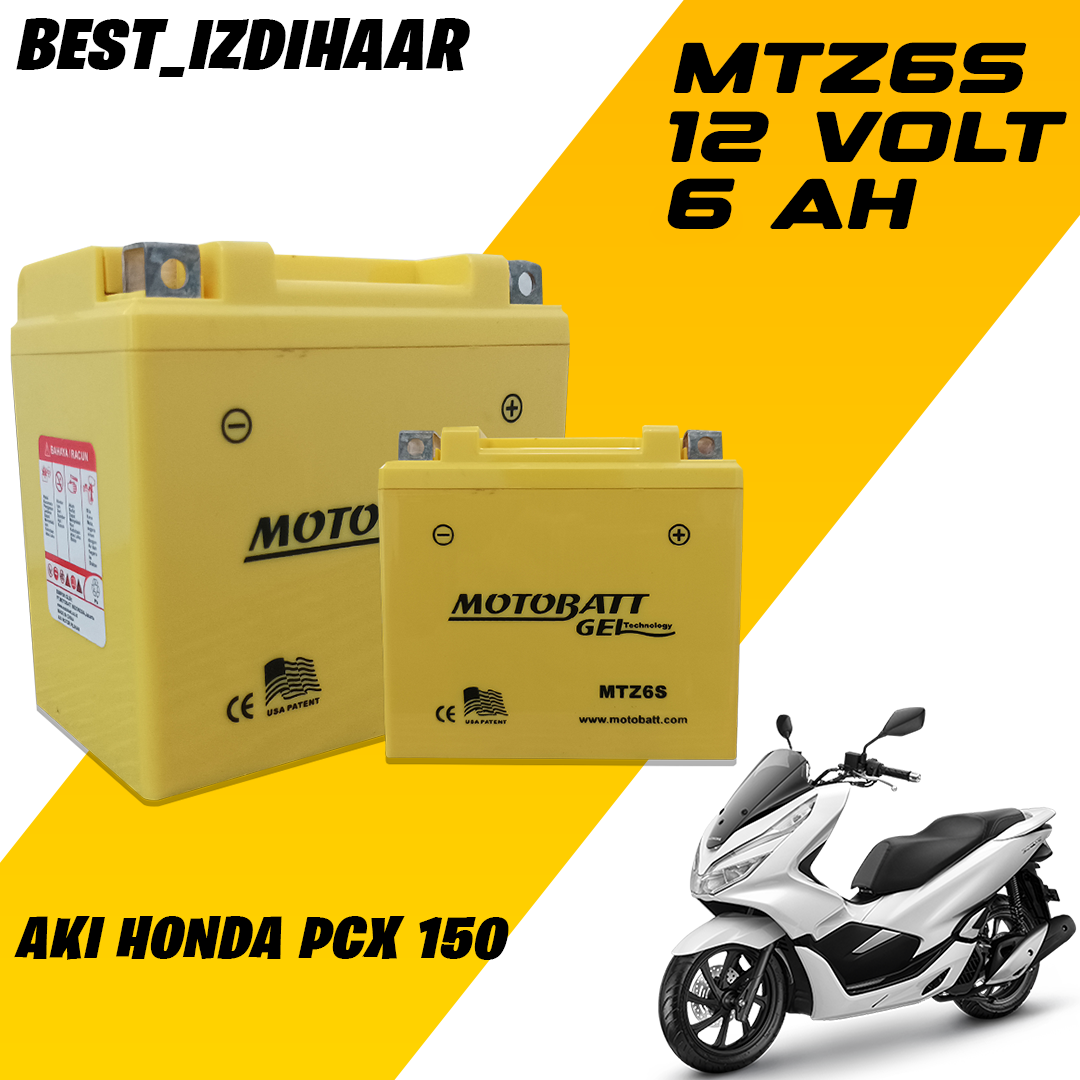 AKI KERING MERK MOTOBATT BUAT MOTOR HONDA PCX 150, CBR 150R,AKI