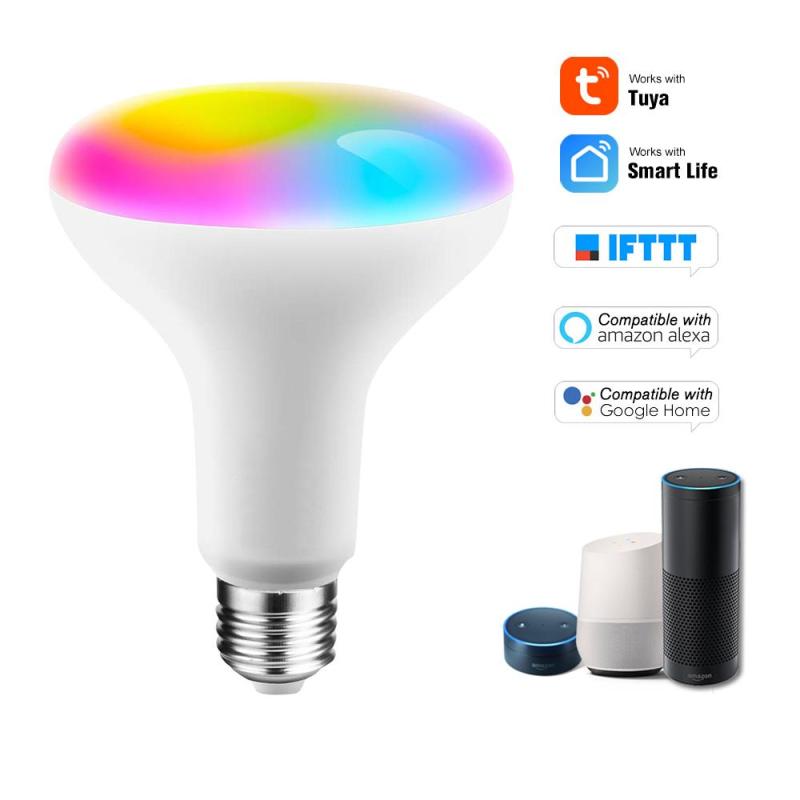 V21-S Tuya Smart WIFI LED Bulb RGB+W LED Bulb Support APP Control Compatible with Google Home & Alexa Voice Control 11W B22