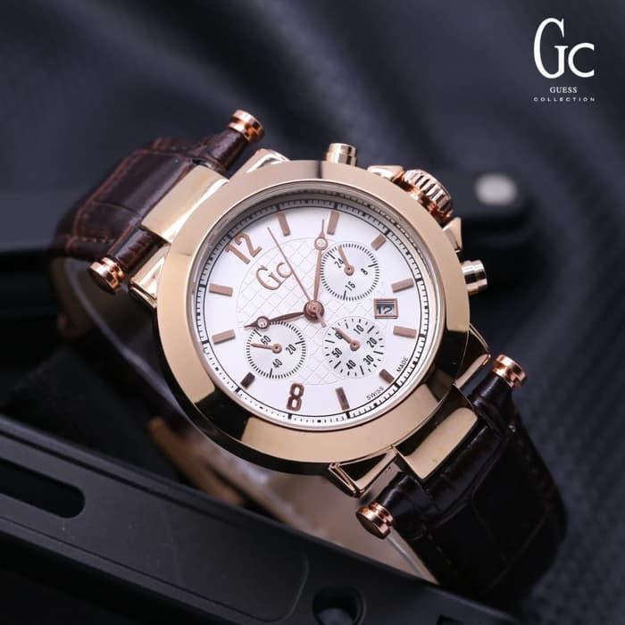 Jam Tangan Wanita GC DATE Body Rose Kulit Tanggal