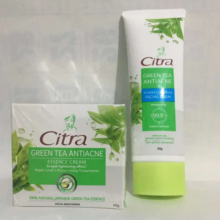 Paket Hemat Citra Green Tea Anti Acne Cream 40gr Citra Green Tea Anti Acne Facial Foam 50gr 2prod Lazada Indonesia