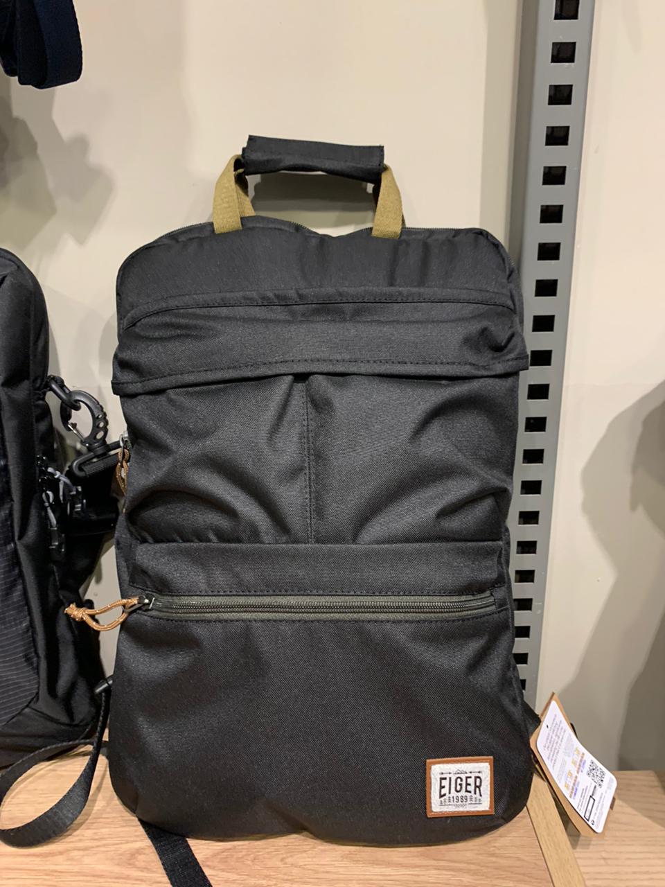 TAS RANSEL LAPTOP EIGER JOURNAL SLEEVE BAG LAPTOP BACKPACK - BLACK