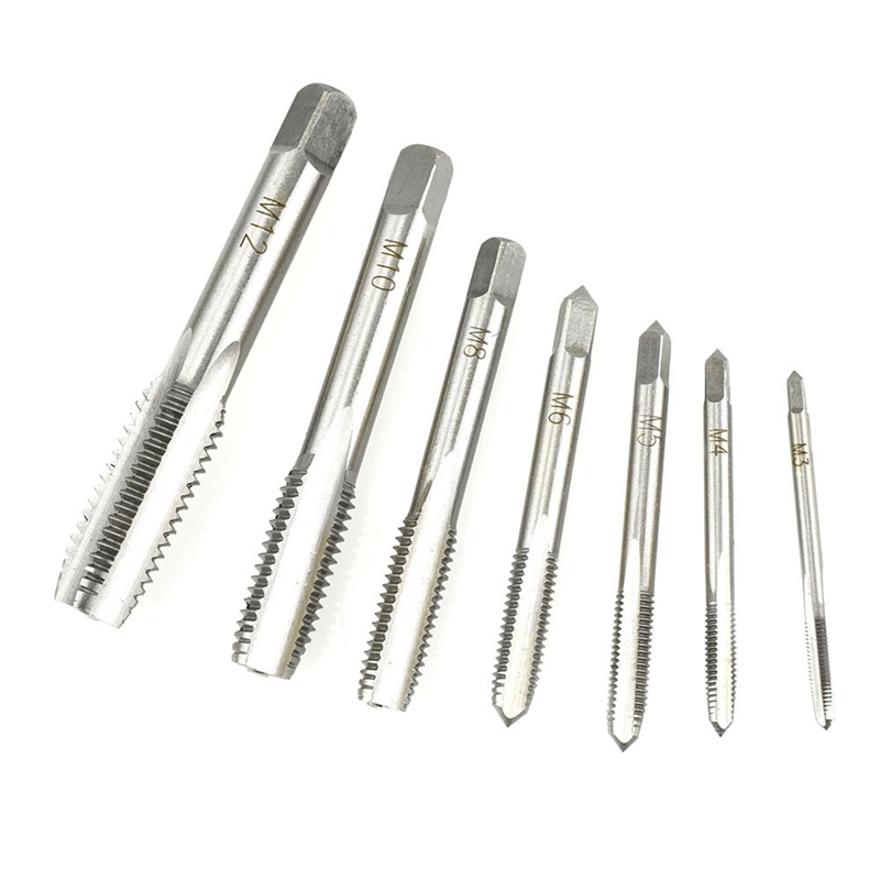 8 in 1 Tap Tool Set Thread Metric Machine Hand Screw Thread Plug Taps Set