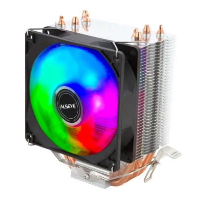 Alseye AM90 Fan Processor / Cpu Cooler Gaming Heatsink 4 Pipe RGB