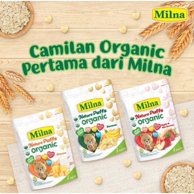 MILNA Nature Puff Organic 15gr (ada 3 Varian) / Milna Puffs Organic ...