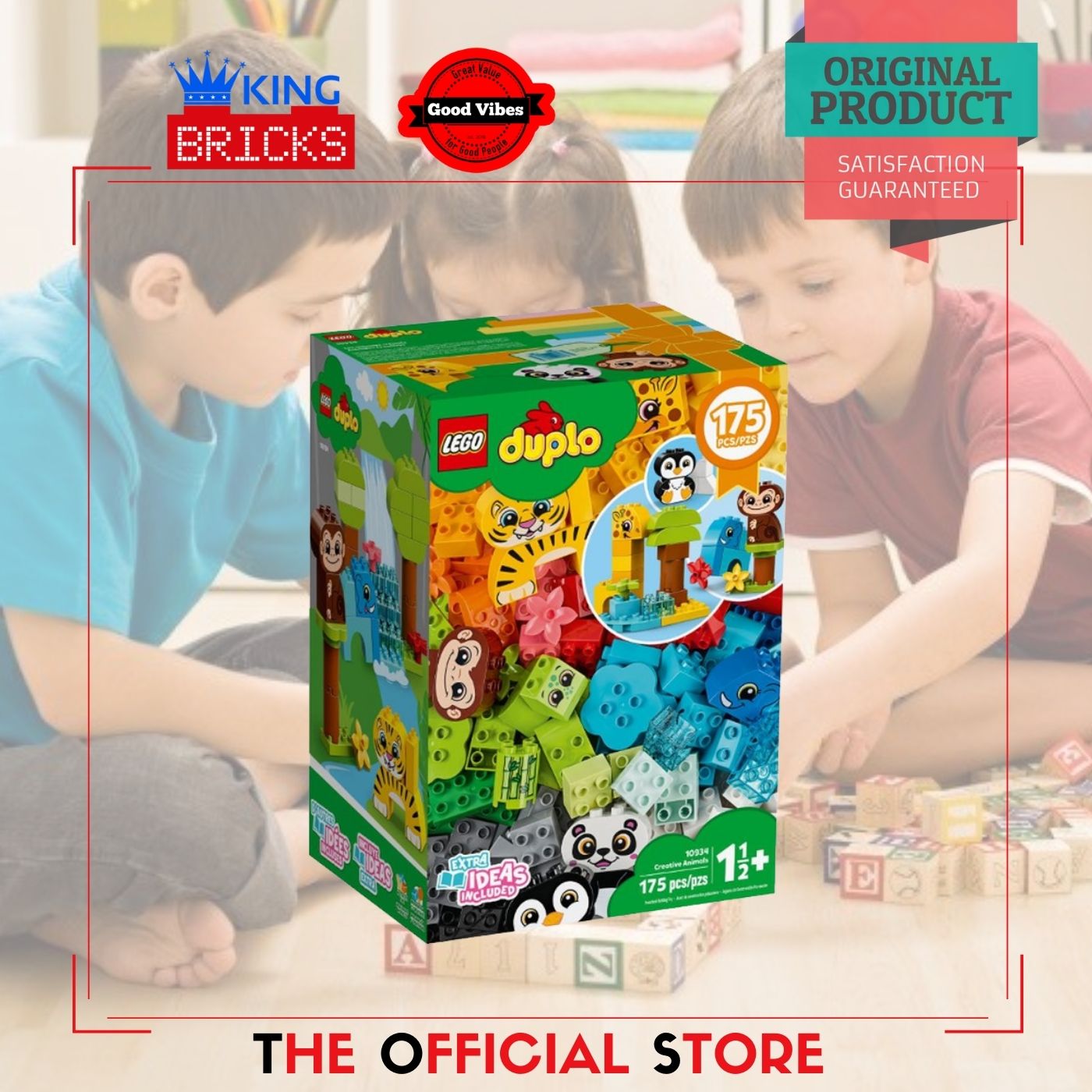 LEGO Original DUPLO 10934 Creative Animals Mainan Anak Edukasi