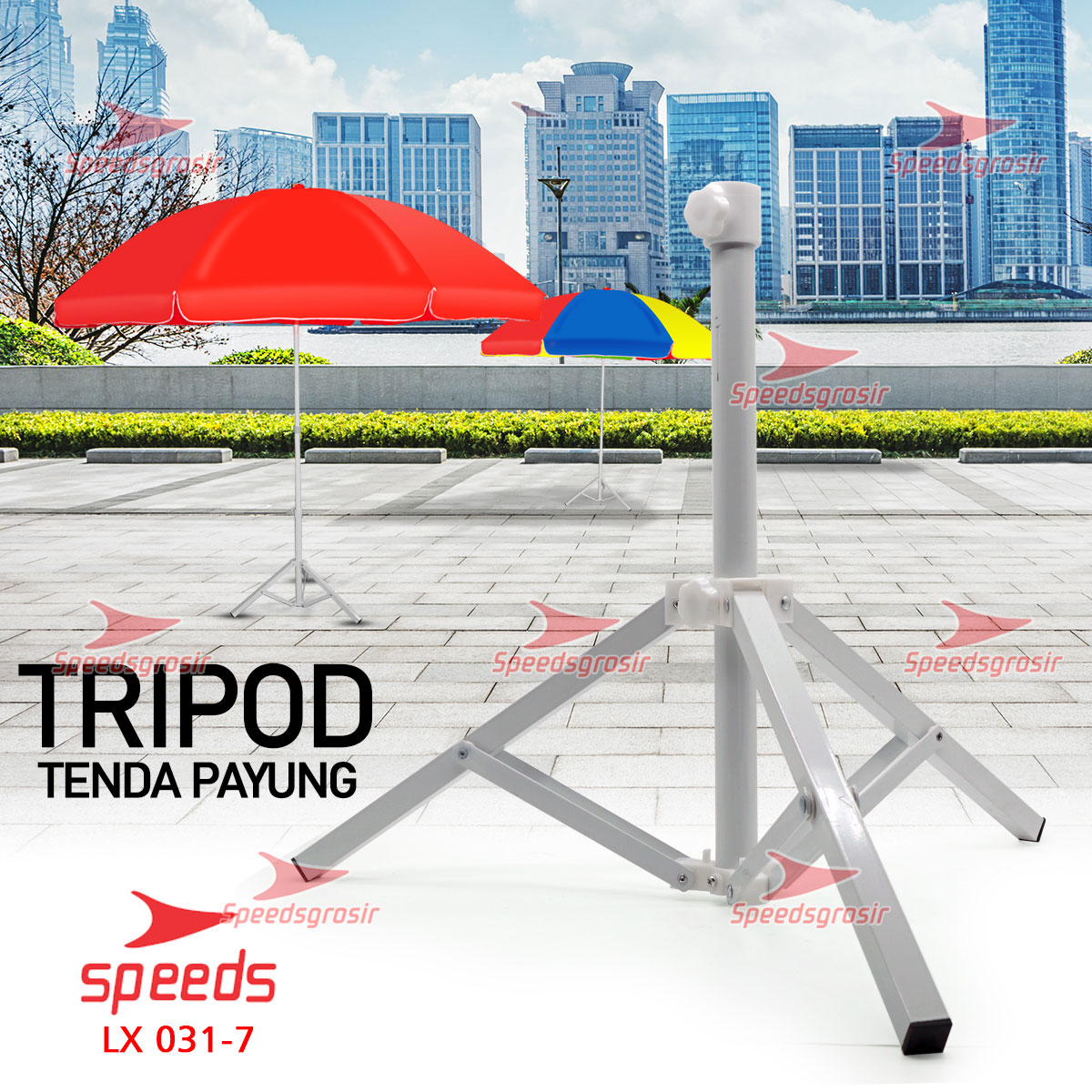 Speeds Kaki Penyangga Tripod Payung Tenda Lx Lazada Indonesia