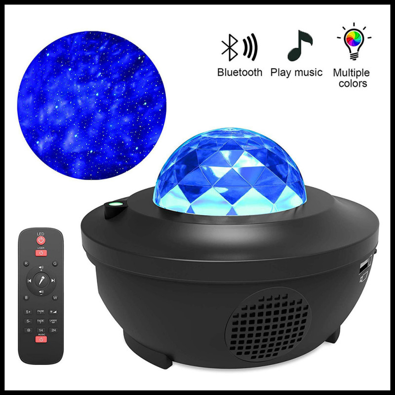Alearth-2020 Thương Hiệu Mới Âm Nhạc Xoay Đêm Máy Chiếu Đèn Led Ngôi Sao Đầy Sao Đèn Chiếu USB Lãng Mạn Cho Tụ Họp Gia Đình Và Trẻ Em Ngủ