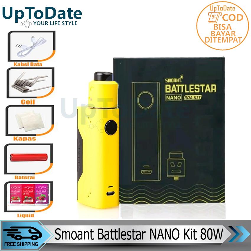 Uptodate - Paket Siap Ngebul SMT Battlestar Nano Kit Murah Rokok Elektrik Battle Star Vape Mod Kit + Free Baterai Coil Liquid Kapas dan Usb Uptodate - Paket Siap Ngebul SMT Battlestar Nano Kit Murah Rokok Elektrik Battle Star Vape Mod Kit + Free Baterai Coil Liquid Kapas dan Usb