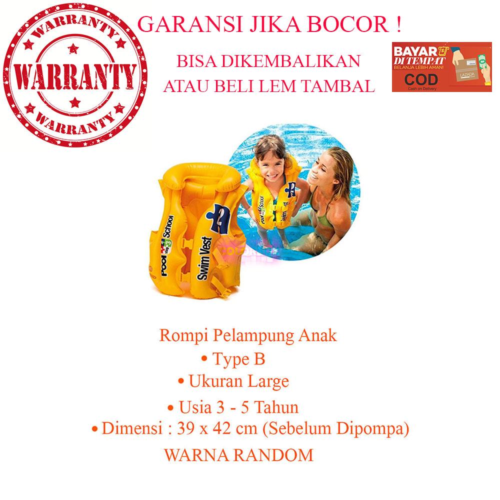 MR ( TYPE B UKURAN LARGE 3-5 TAHUN ) Swim Vest Jaket Rompi Renang Anak Pelampung Anak /  Jacket Rompi Pelampung Untuk Anak / Baju Pelampung Untuk Anak / Rompi Pelampung Renang Untuk Anak - Warna Random