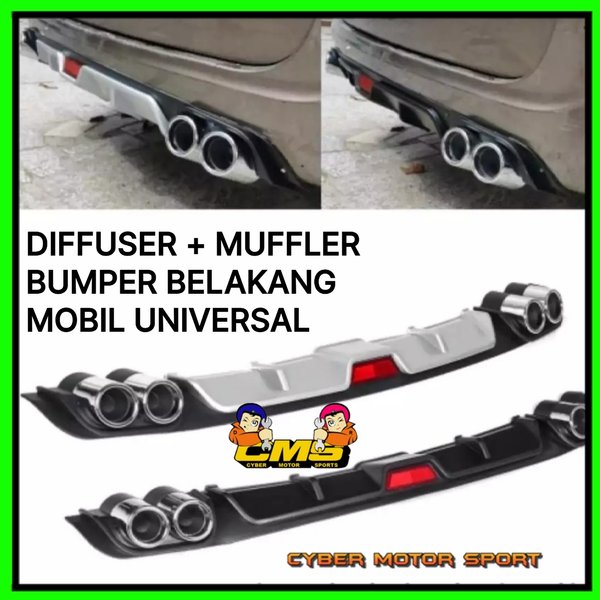diffuser rear bumper universal. Aksesoris bumper belakang. rear bumper ...