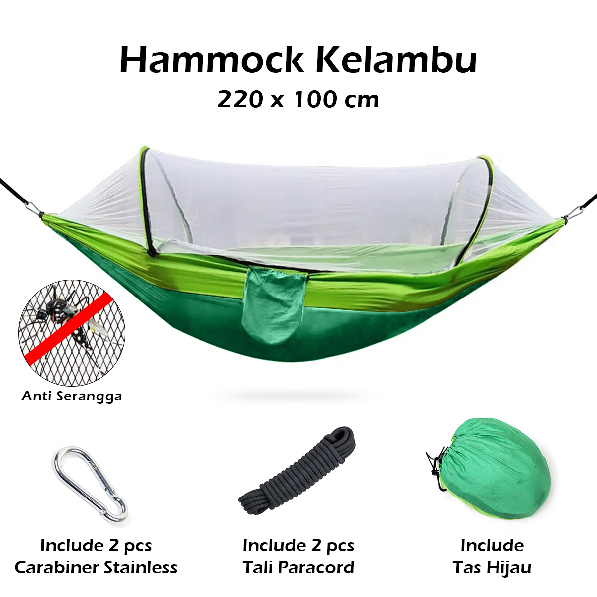 Hammock Kelambu Single Ayunan Gantung Only UK 220x100 Hammock Camping New Collection JC 3 Lazada Indonesia