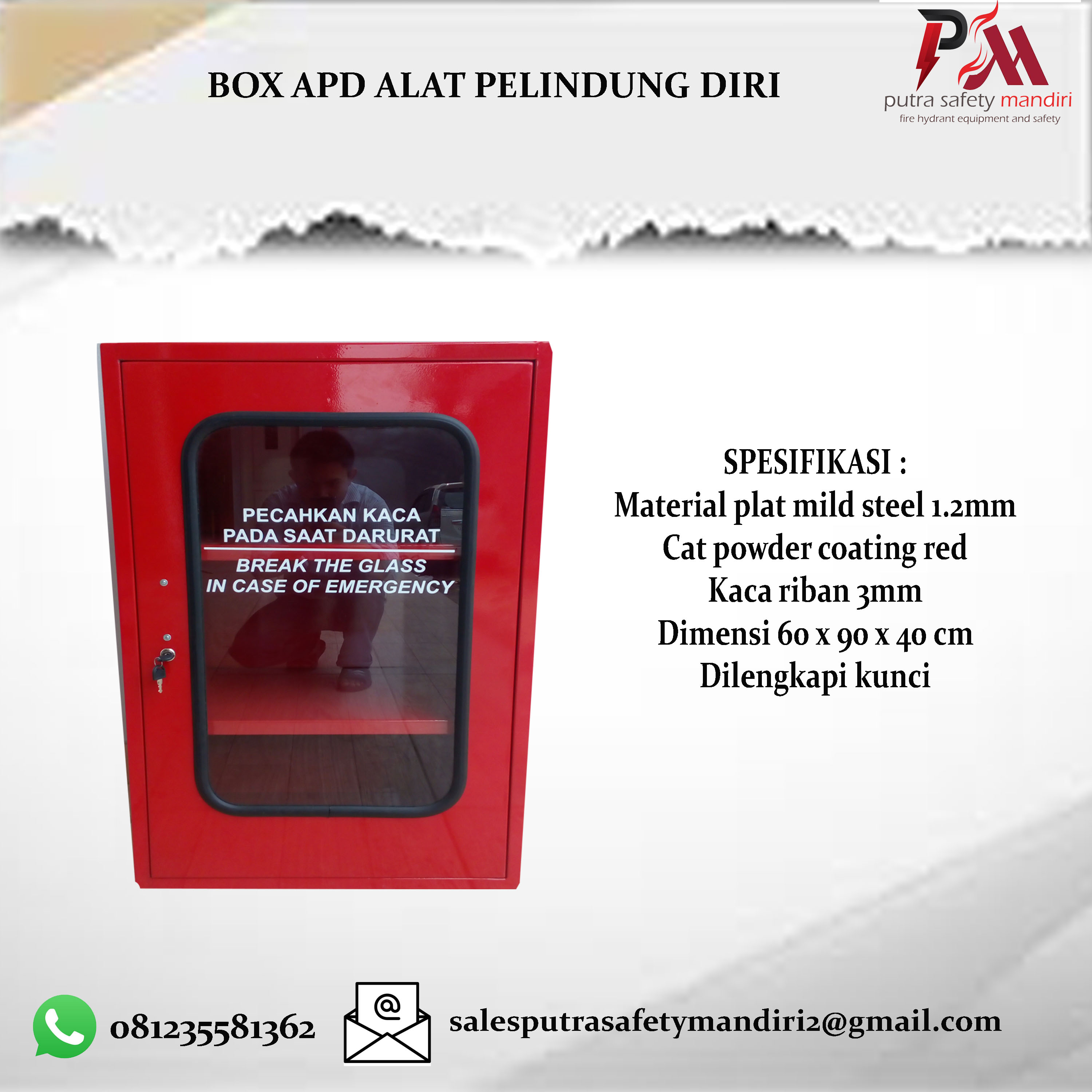 BOX APD KOTAK SAFETY ALAT PELINDUNG DIRI REGU PEMADAM KEBAKARAN ...