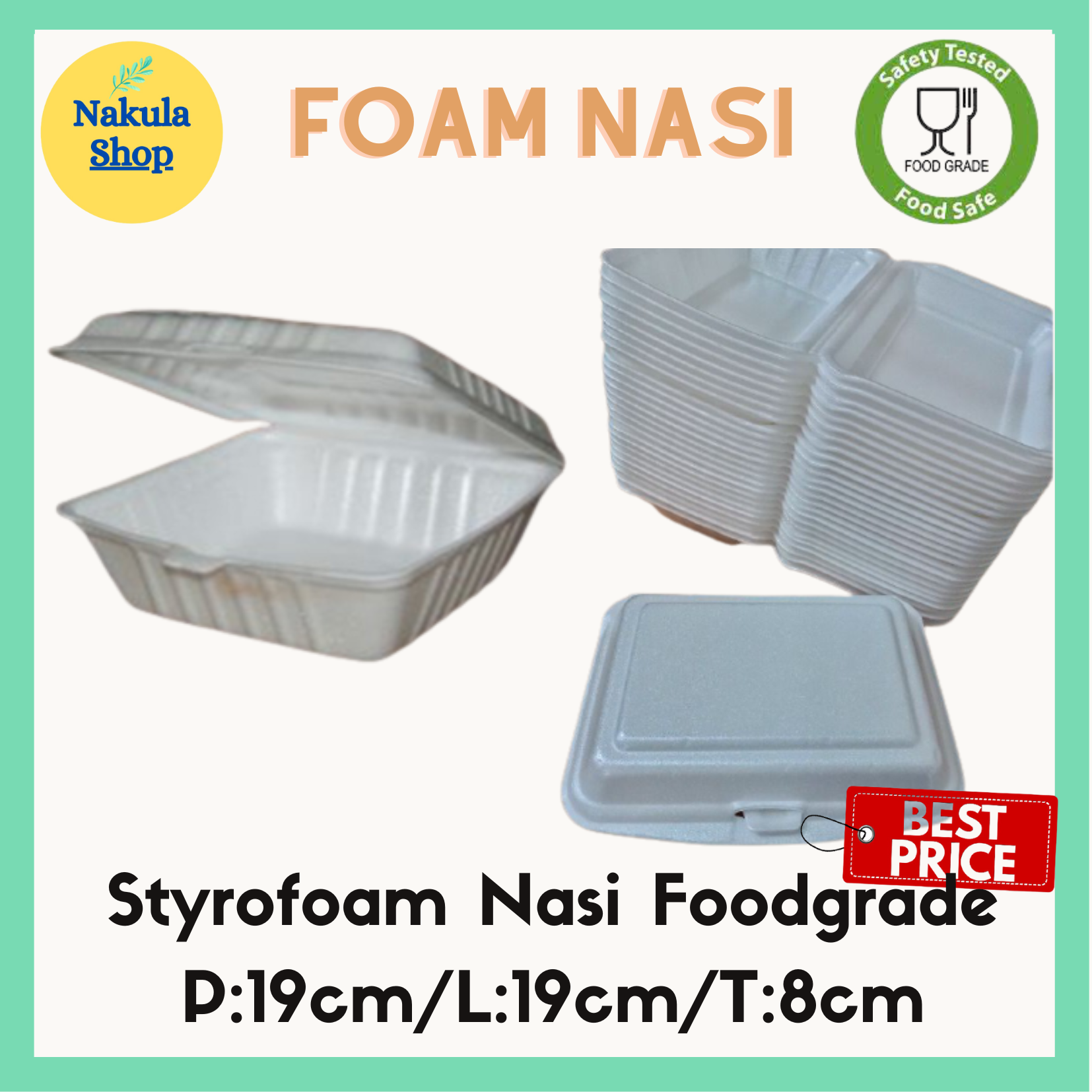 Sterofoam Makanan / Foam Nasi Kotak Foodgrade Murah dan Kuat | Lazada ...