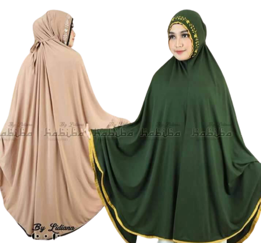 Jilbab Jumbo Non Pet Gerigi Brukat Original /Hijab Jumbo Terbaru
