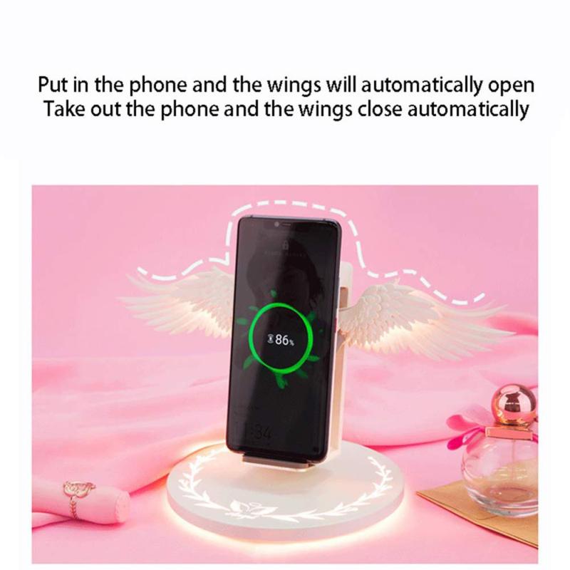 Giá Samsmy Adapter Điện Thoại Màu Đèn LED Hiệu Ứng Đặc Biệt Thoáng Mát Tưởng Tượng Thiên Thần Wingsphone Ngàm Chuyển Đổi 10 W Sạc Nhanh