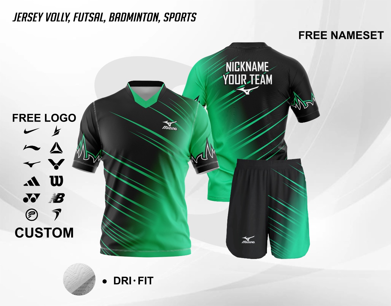KAOS JERSEY BADMINTON STELAN FULL PRINT CUSTOM DESIGN Q03 Kaos