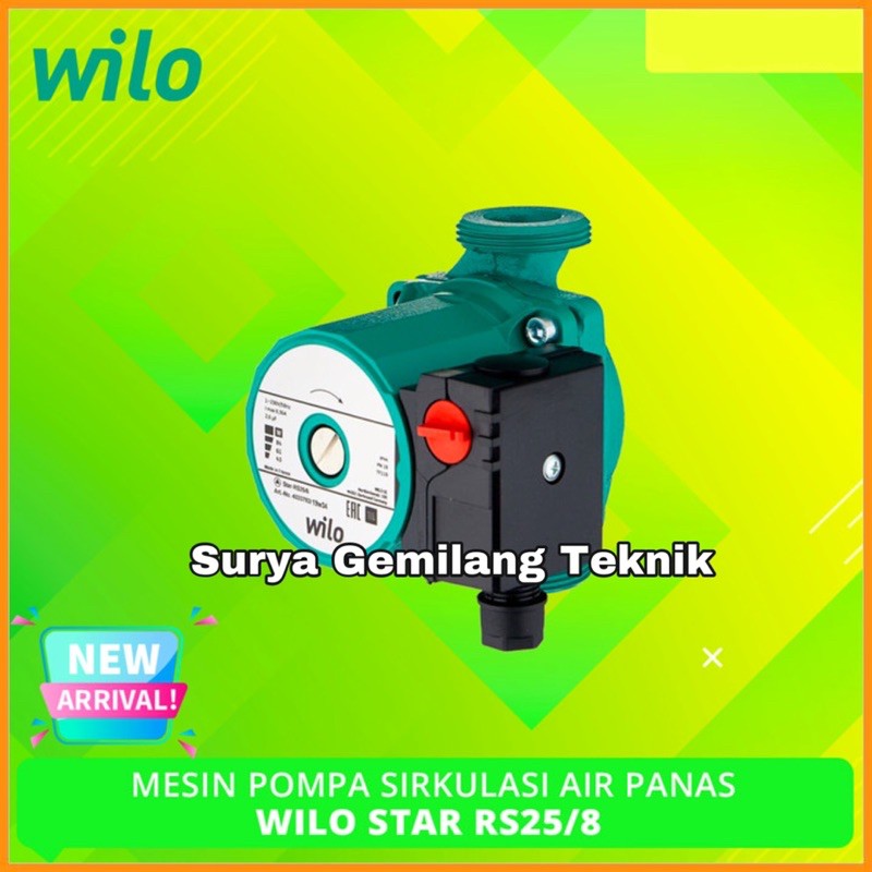 Pompa Sirkulasi Air Panas Hot Water Heating Pump WILO STAR RS25/8 ...