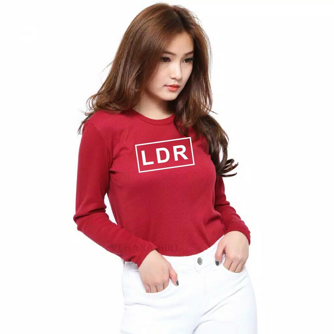 SALE flash.fashion Baju Kaos/ T-shirt Wanita Murah LDR Lengan Panjang-TERBARU DAN TERLARIS KAOS BAJU CEWEK MURAH/ATASAN ABG/BAJU DISTRO WANITA/KAOS OBLONG/TUMBLR TEE