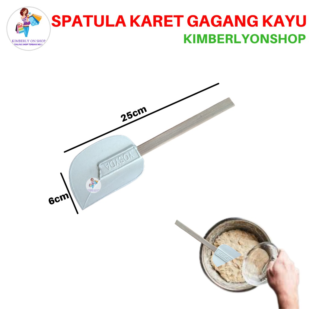 Spatula Karet Gagang Kayu Lazada Indonesia