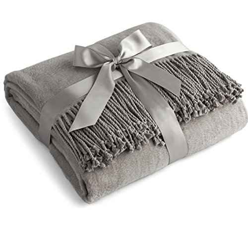 Luxury Plush Blanket Soft Warm With Satin Trim Extra Large 229x254cm Throw Cream 