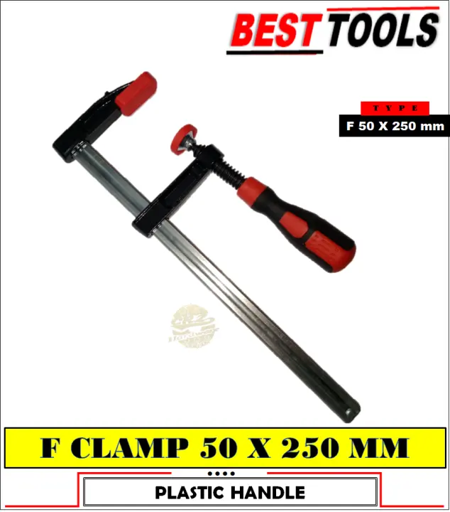 F Clamp 50x250mm Klem Penjepit Kayu Plastic Handle For Woodworking Clamp Lazada Indonesia