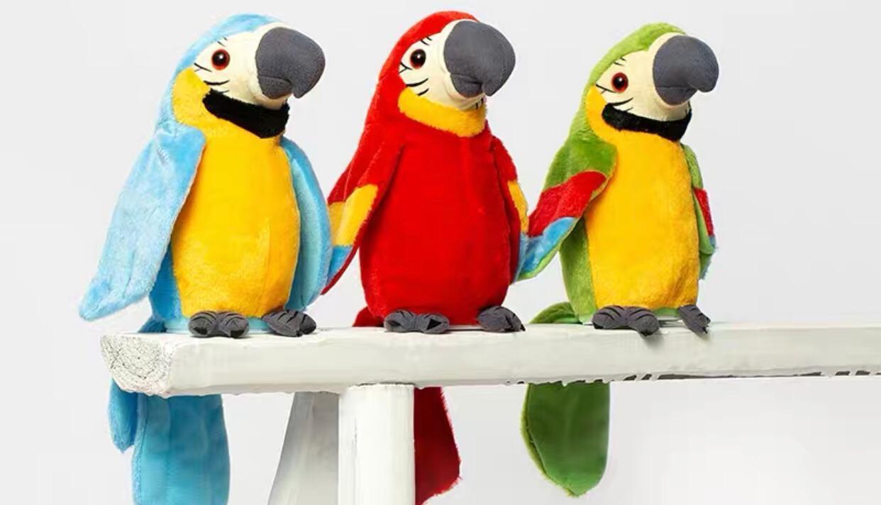 Mainan Boneka Burung Beo Yang Bisa Mengikut Kita Bicara Cod