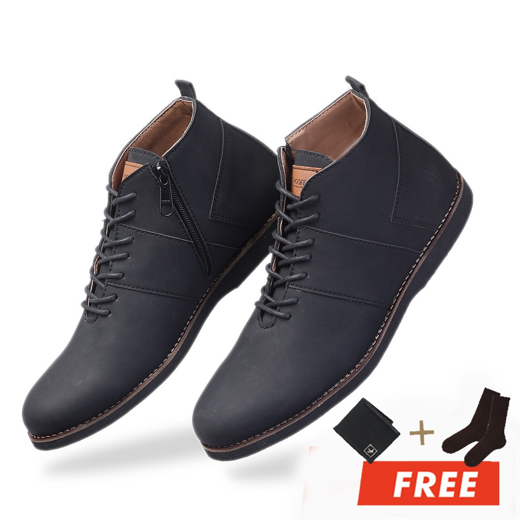 mens black casual boots