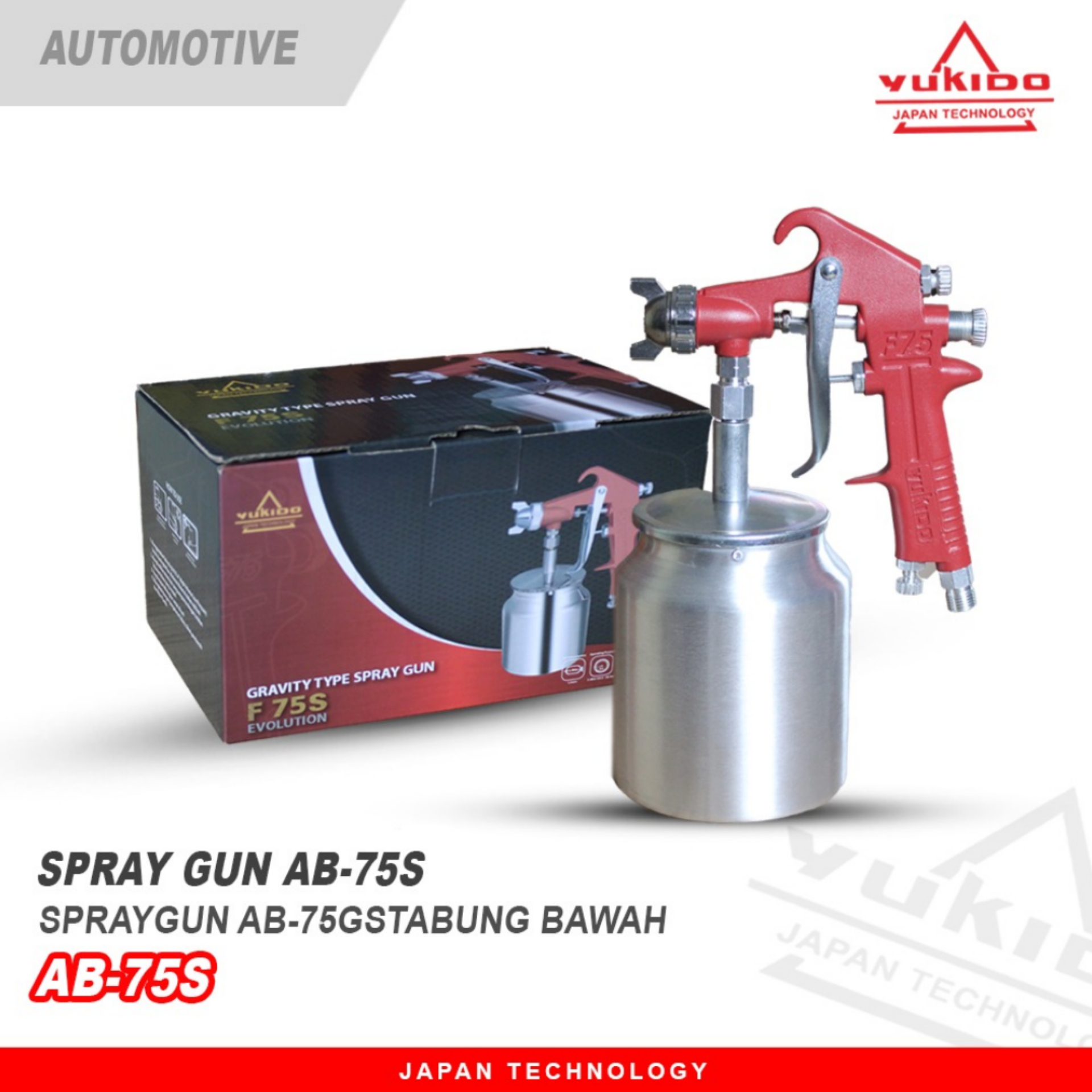 TERLARIS!!YUKIDO Spray Gun Tabung Bawah 400cc Cat Semprot Angin Mesin