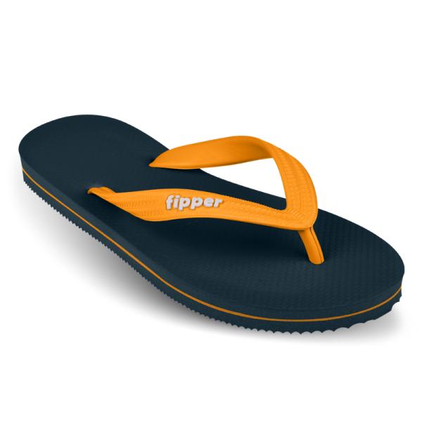 Sandal Jepit / Sendal Fipper Slick in Blue Snorkel Yellow
