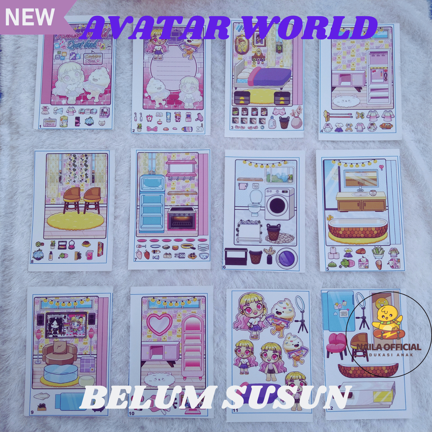Paper Doll Toca Boca Avatar World Quite Busy Book Mainan Edukasi Anak
