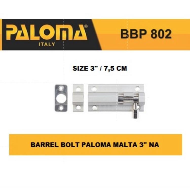 Grendel Slot Kunci Barrel Bolt Paloma Malta BBP 802 Ukuran 3\ Grendel Slot Kunci Barrel Bolt Paloma Malta BBP 802 Ukuran 3\