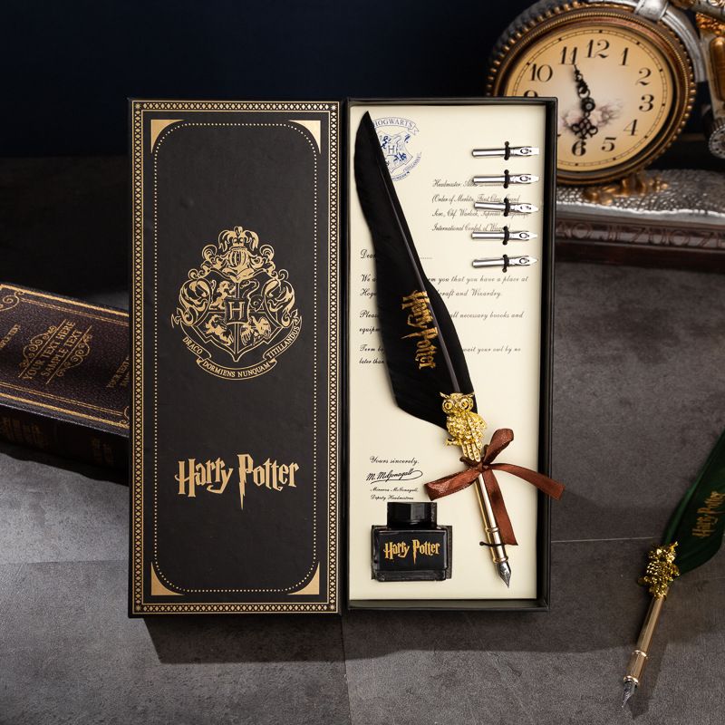Feather Quill Dip Pen Bulu Harry Potter Calligraphy Set Kaligrafi Retro ...