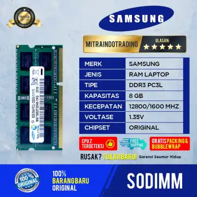 RAM SAMSUNG SODIMM DDR3 8GB PC 12800 / 1600 MHZ
